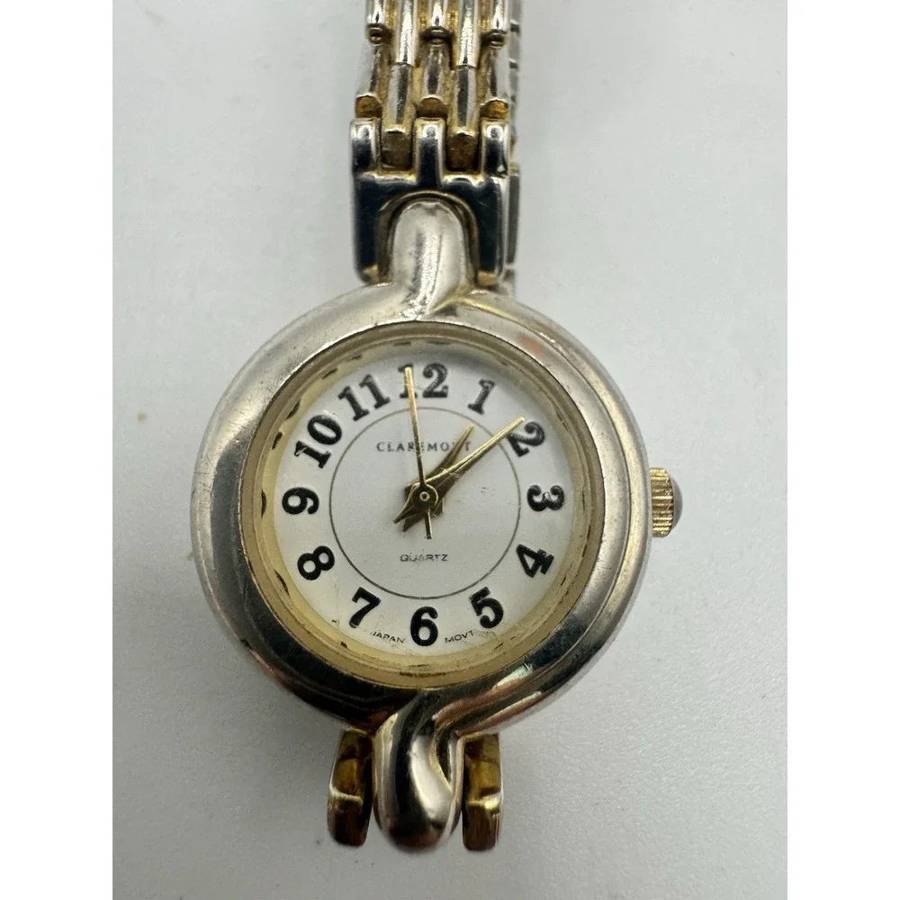 Vintage Woman's‎ Claremont Gold Tone Stretch Wrist Watch